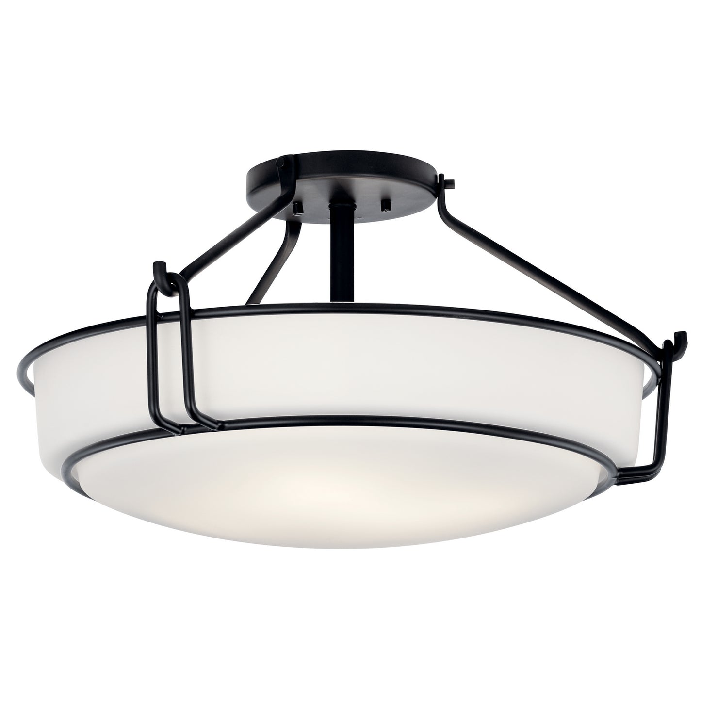 Alkire Four Light Semi Flush Mount in Black
