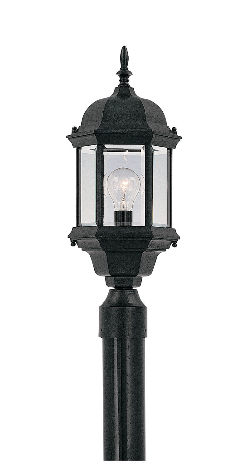 Devonshire One Light Post Lantern in Black