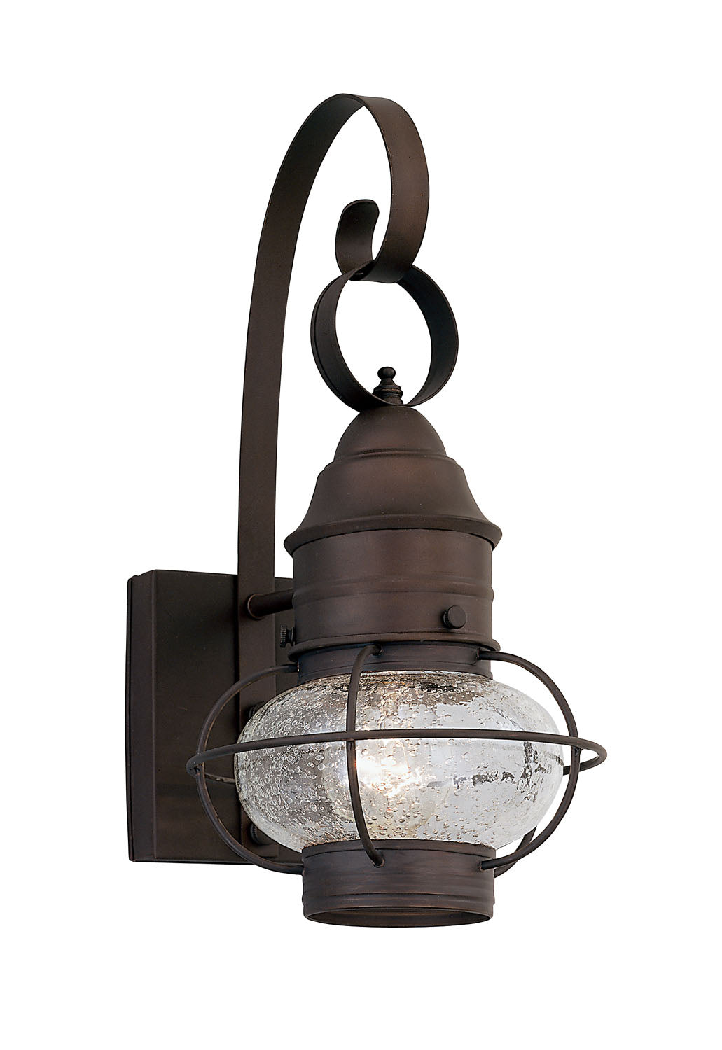 Nantucket One Light Wall Lantern in Rustique