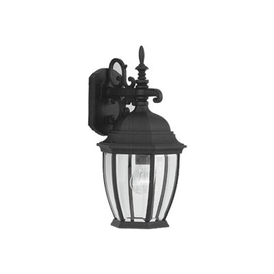 Tiverton One Light Wall Lantern in Black