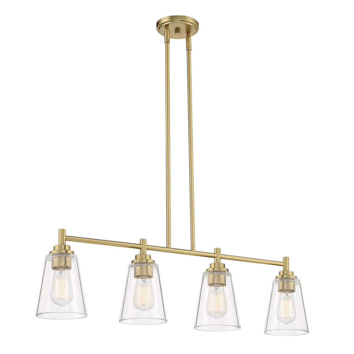 Westin Four Light Island Pendant in Brushed Gold