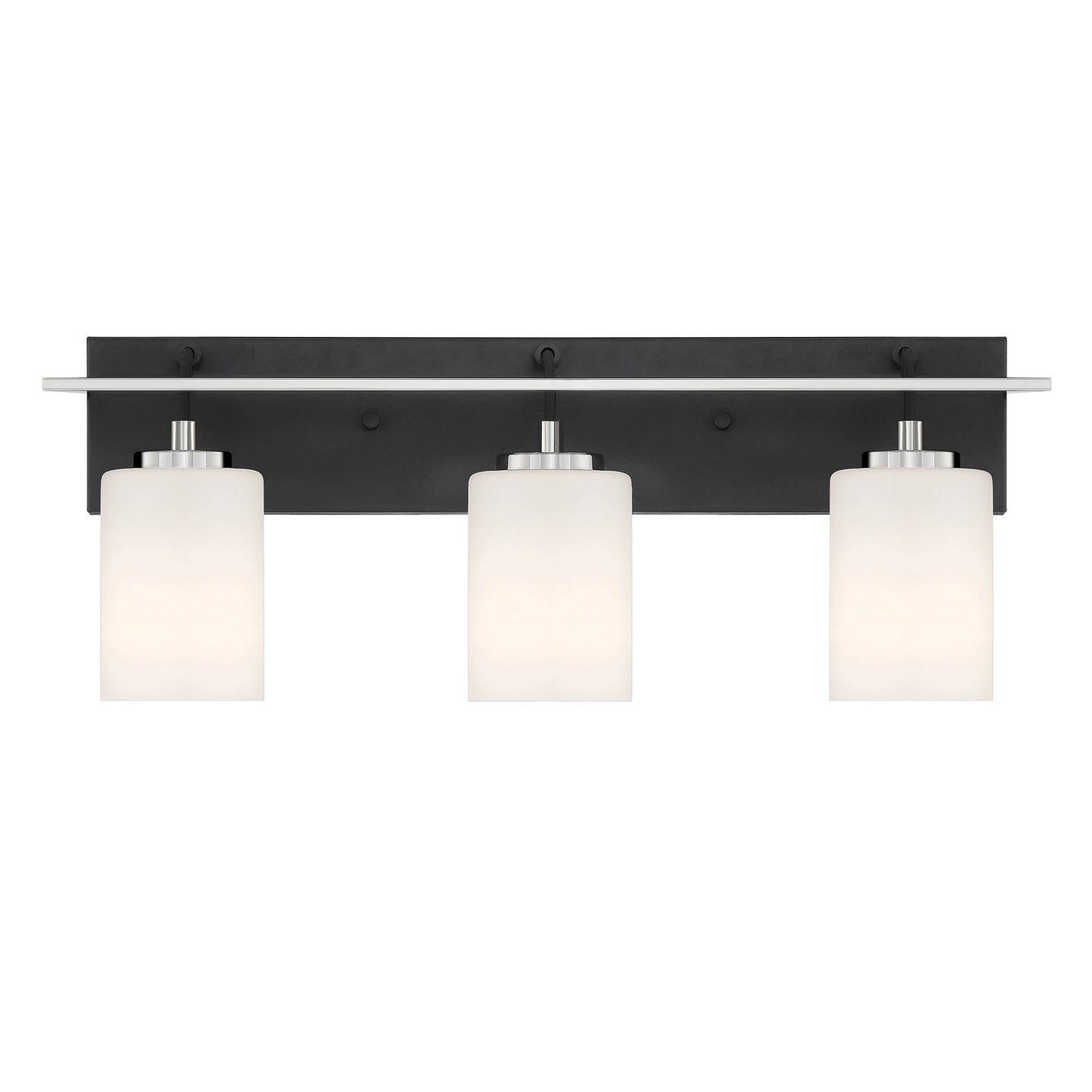 Prince St Three Light Vanity in Matte Black
