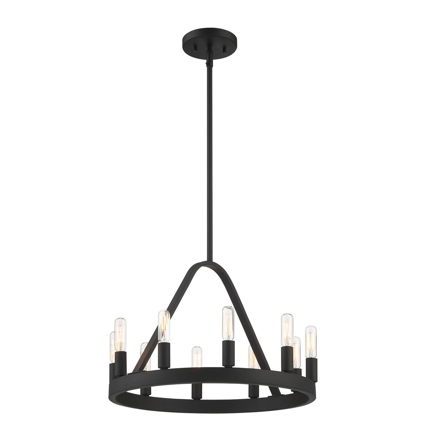 Carousel Ten Light Chandelier in Black