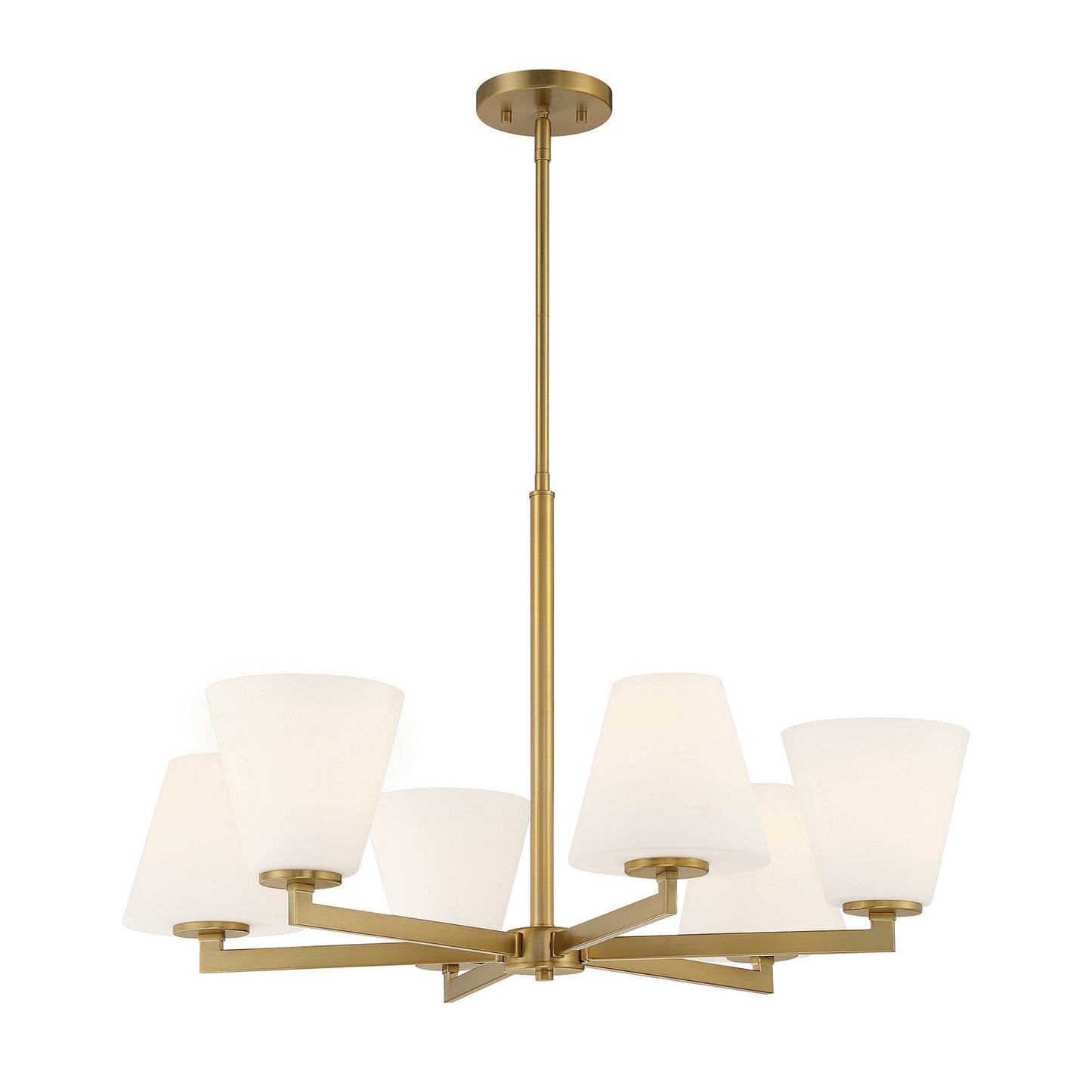 Palmyra Six Light Chandelier in Brushed Gold