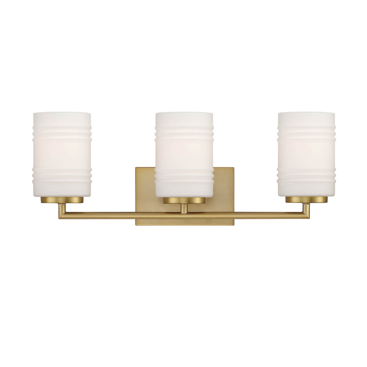 Leavenworth Three Light Vanity in Brushed Gold