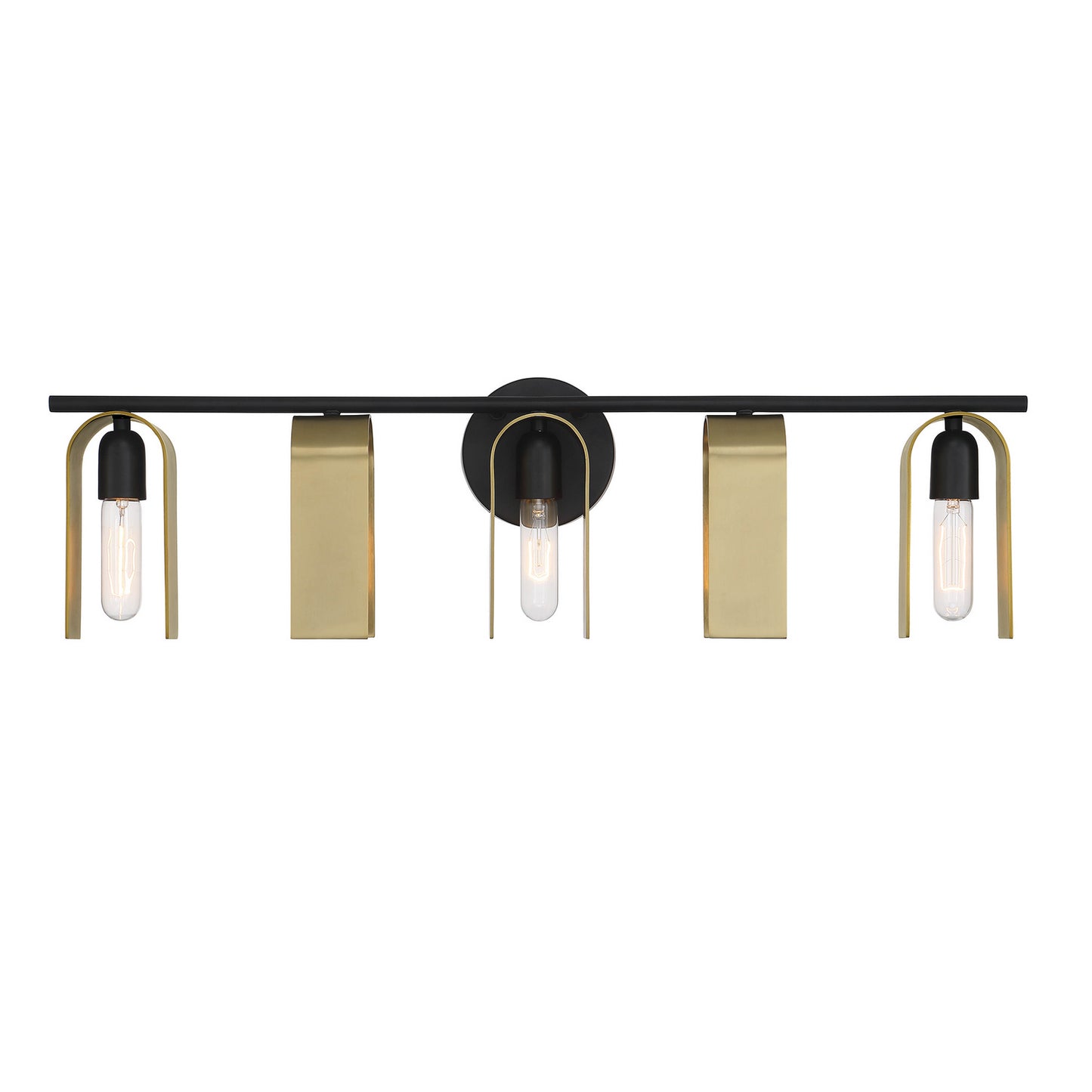 U Turn Five Light Vanity in Matte Black