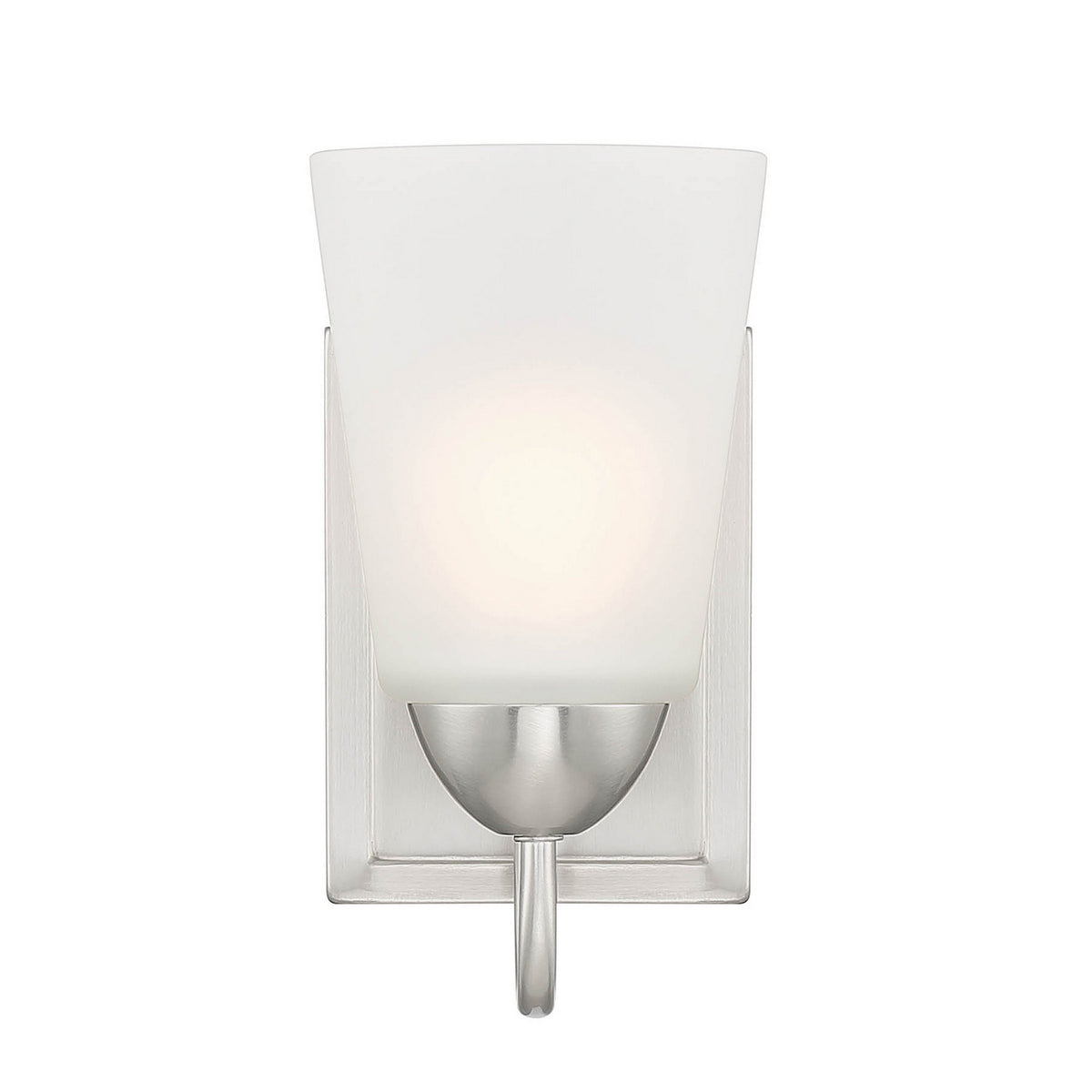 Malone One Light Wall Sconce in Brushed Nickel