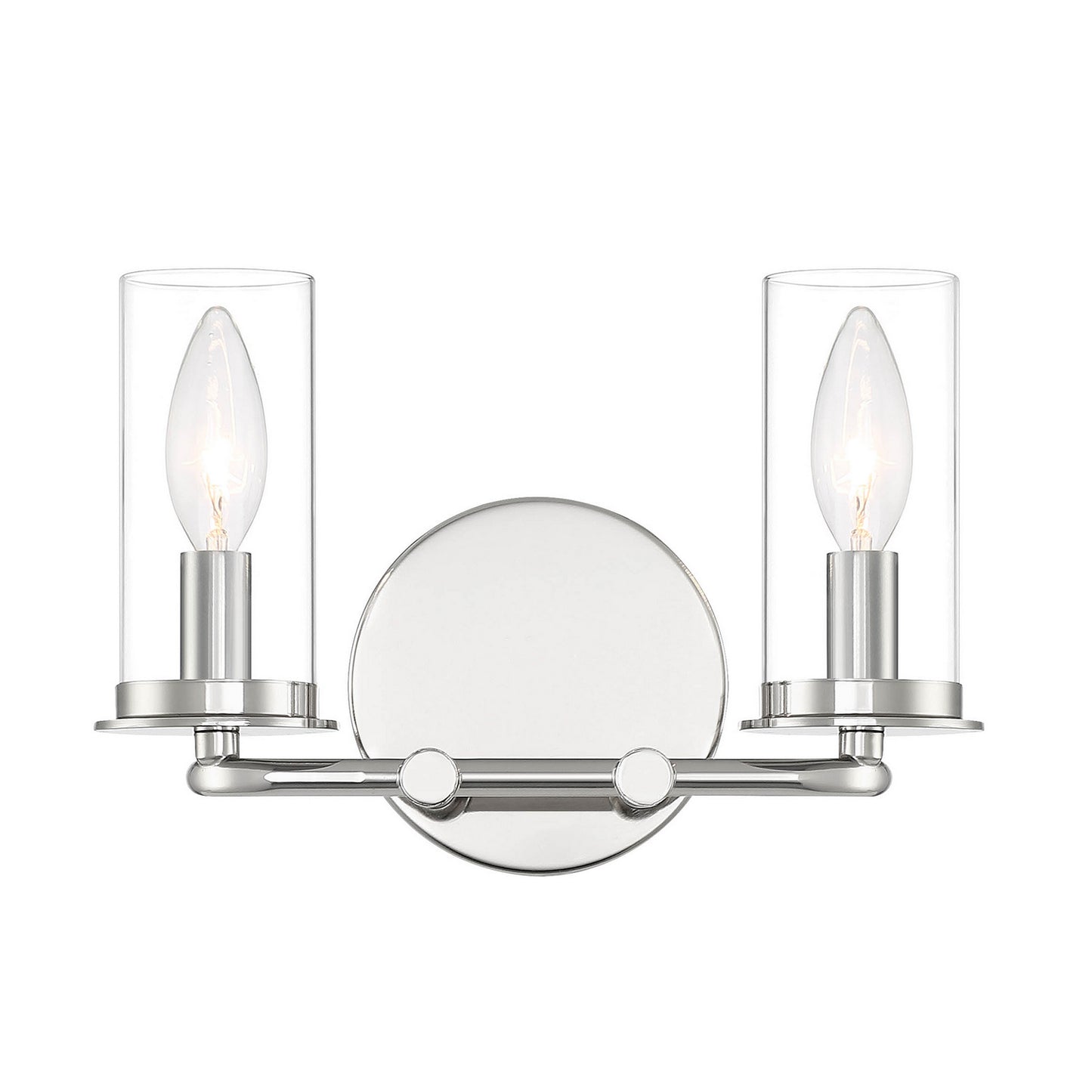 Hudson Heights Two Light Vanity in Polished Nickel