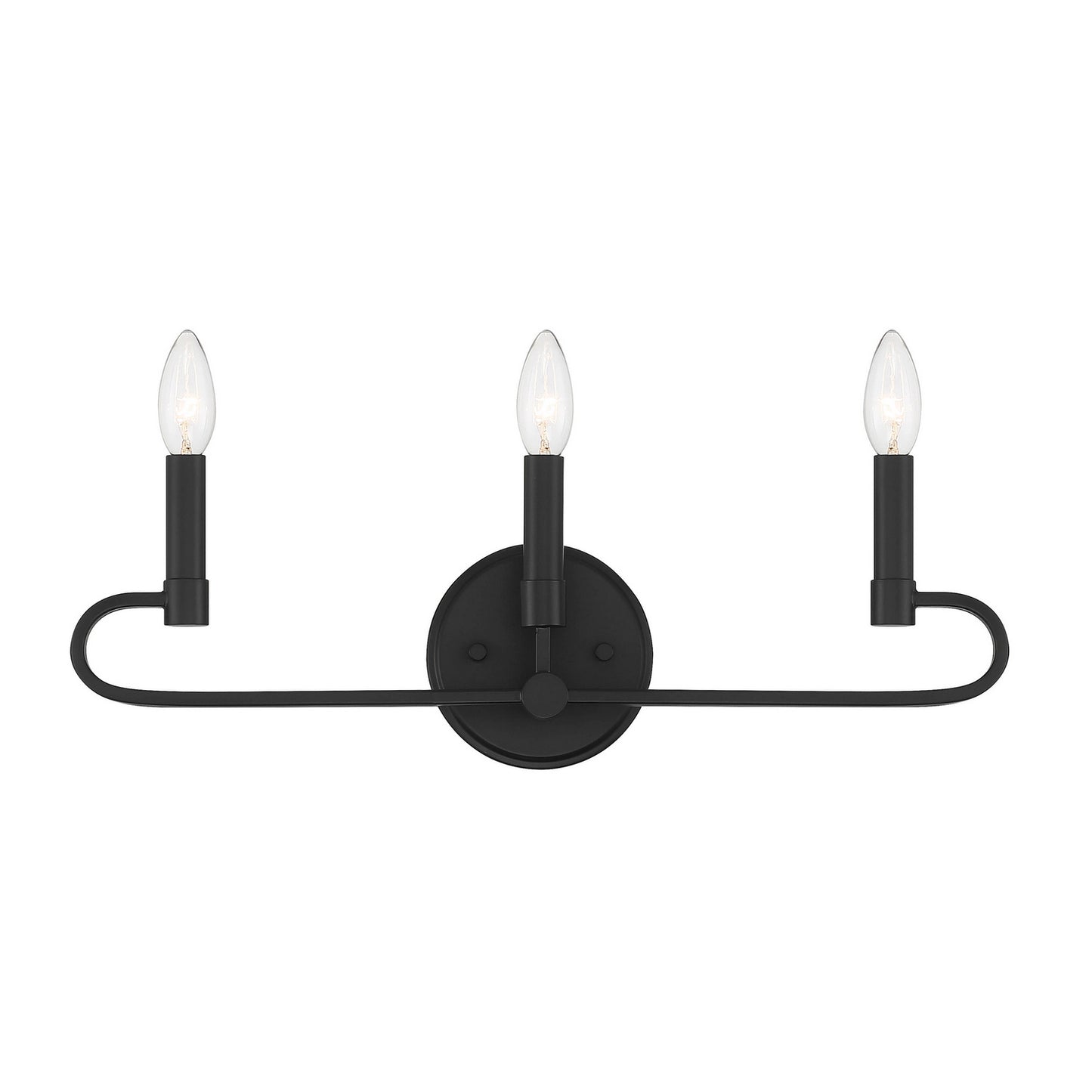 Summit Three Light Vanity in Matte Black