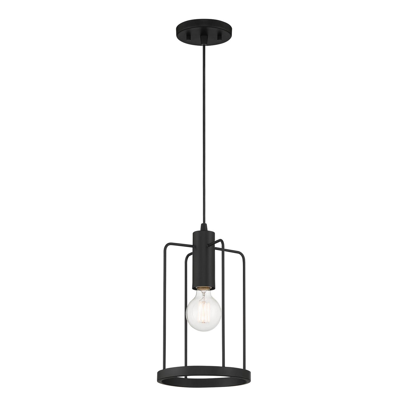 Tafo One Light Pendant in Matte Black