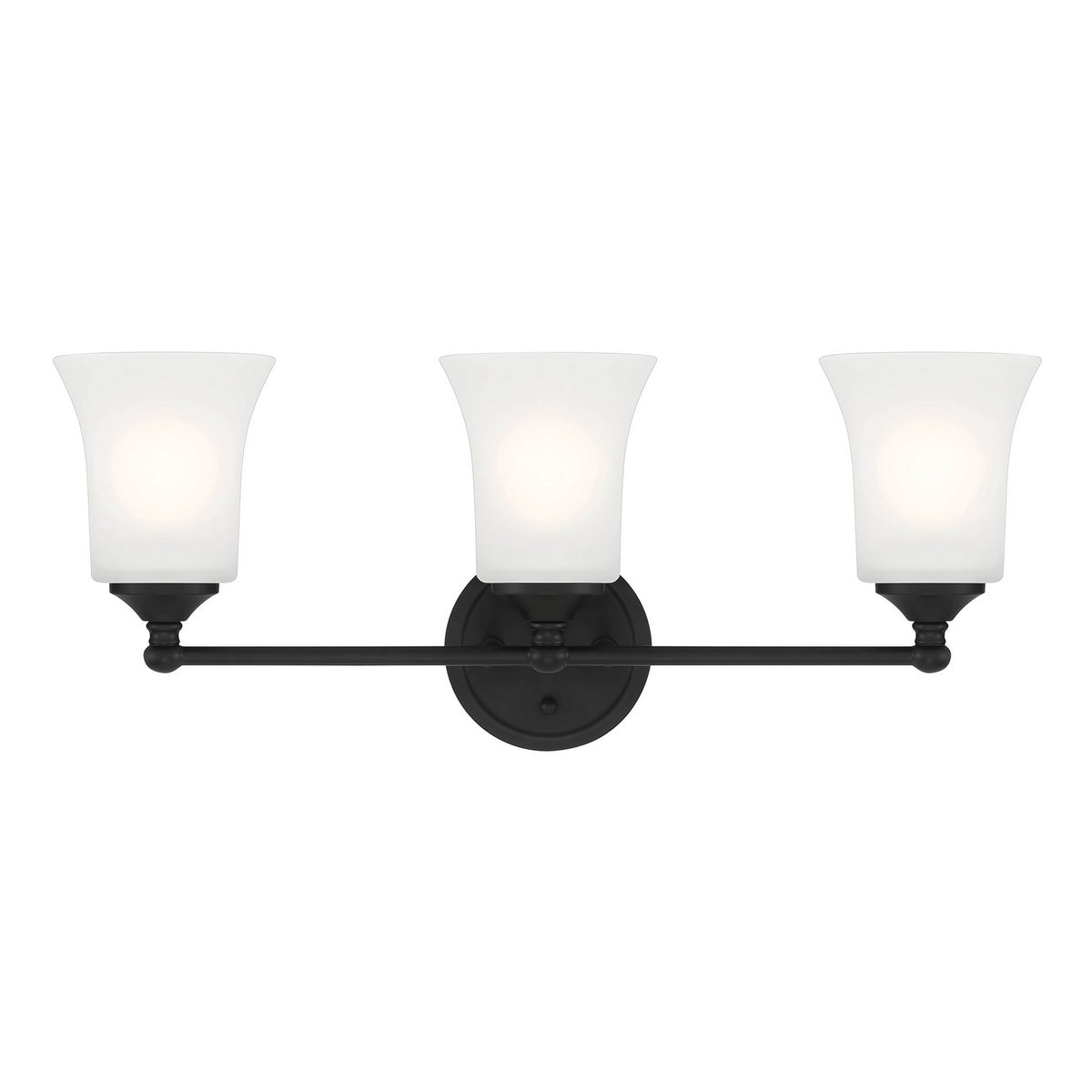 Bronson Three Light Vanity in Matte Black