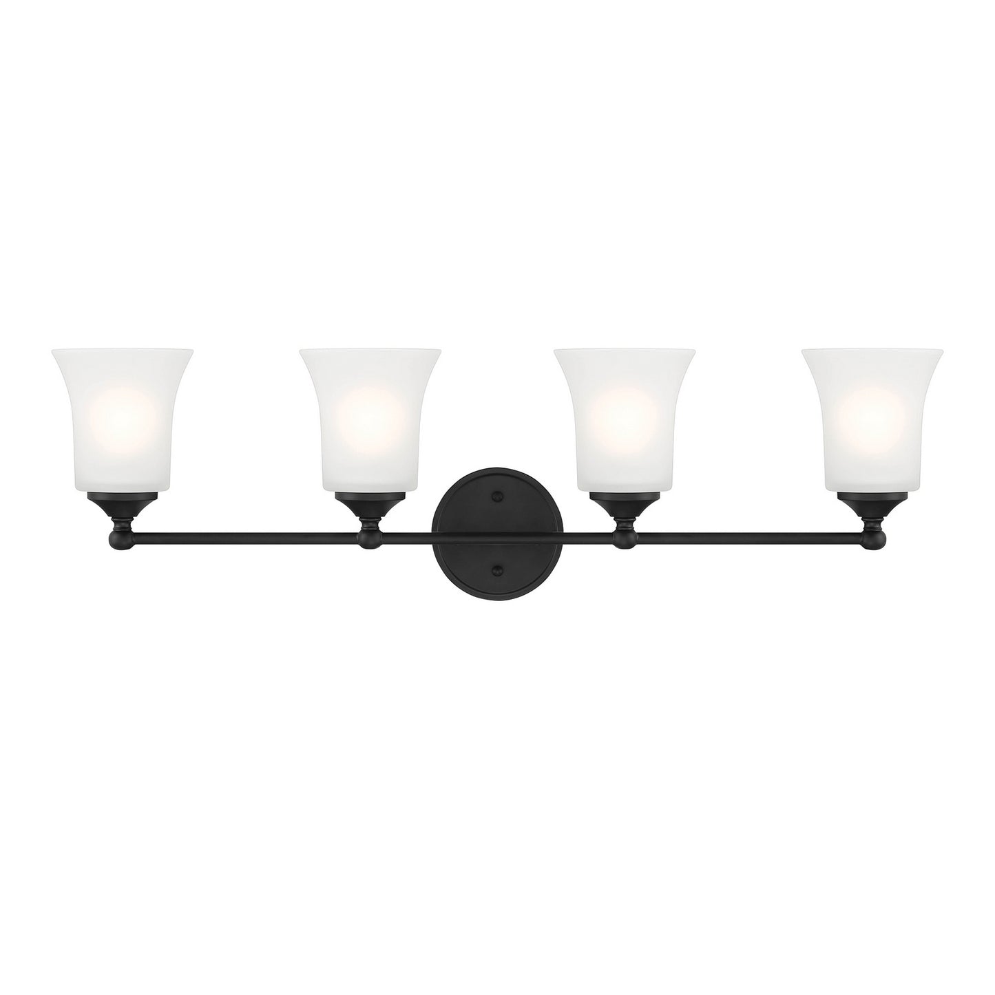 Bronson Four Light Vanity in Matte Black