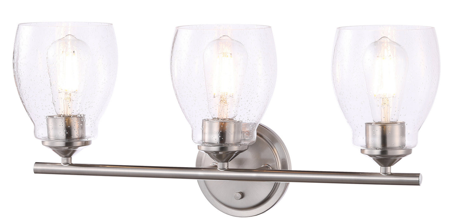 Winsley Three Light Wall Lamp in Brushed Nickel