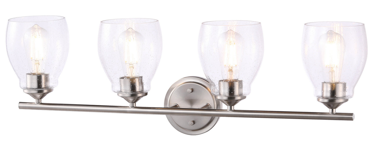 Winsley Four Light Wall Lamp in Brushed Nickel