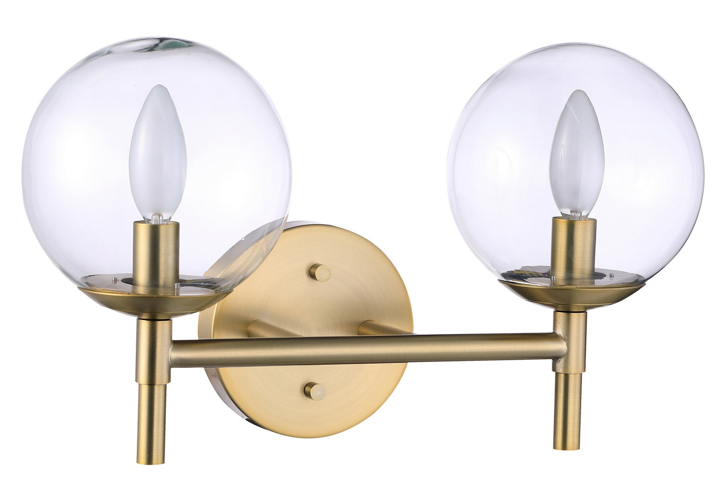 Auresa Two Light Bath in Soft Brass