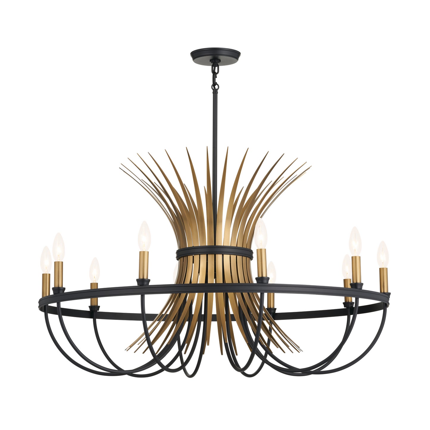 Baile Ten Light Chandelier in Black