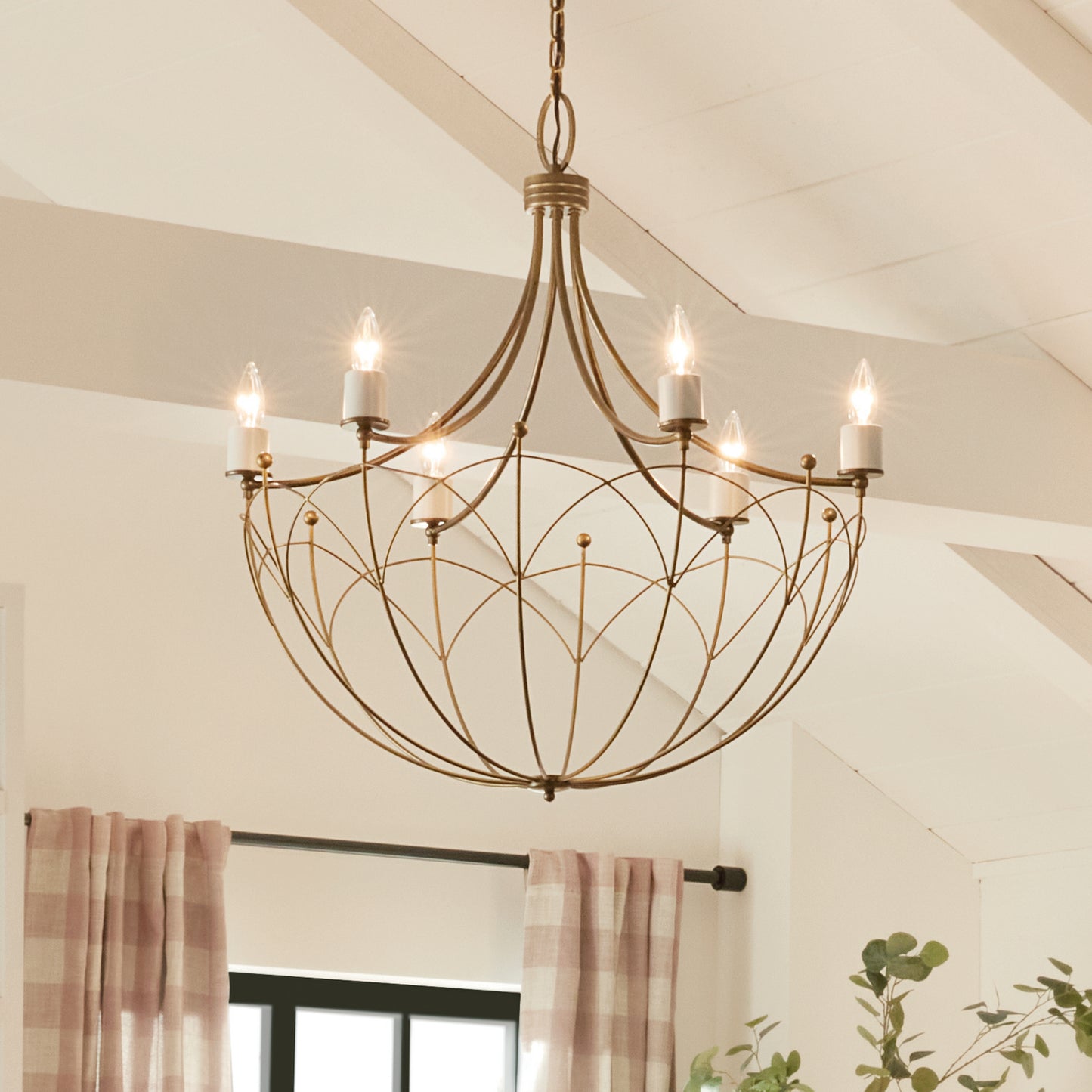 Topiary Six Light Chandelier in Character Bronze