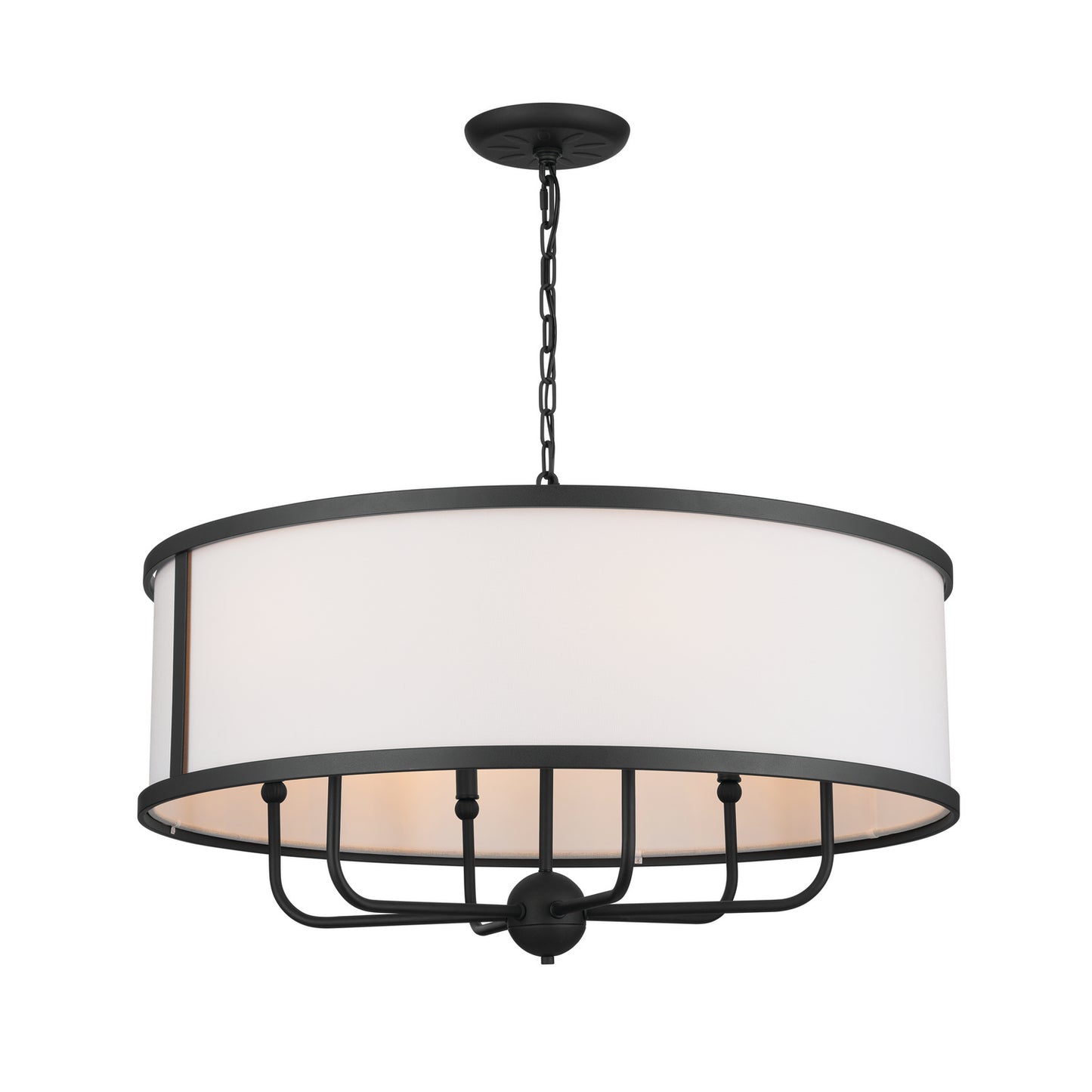 Heddle Six Light Chandelier in Textured Black