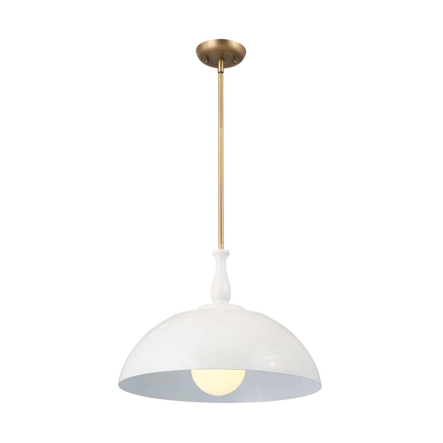 Fira One Light Pendant in White