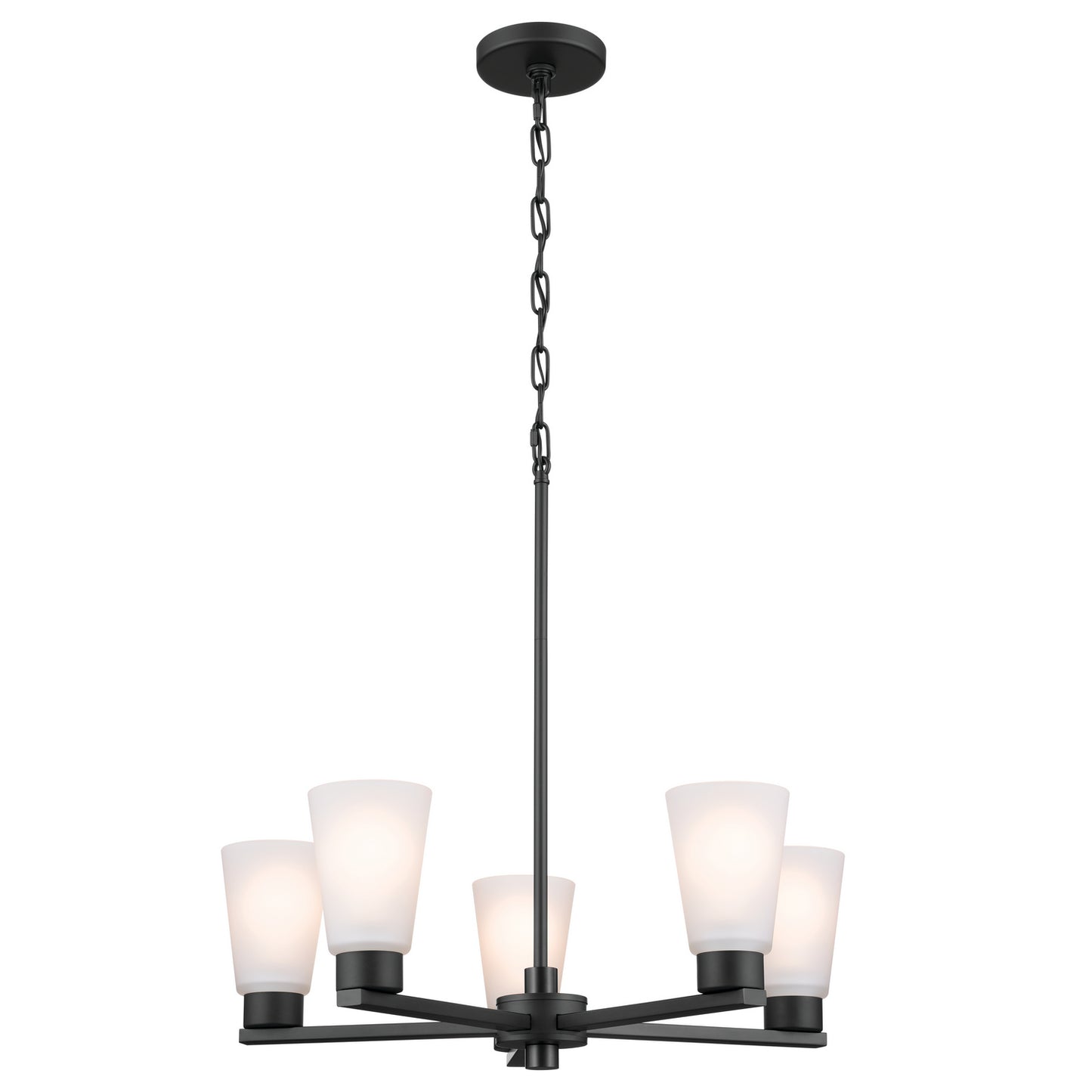 Stamos Five Light Chandelier in Black