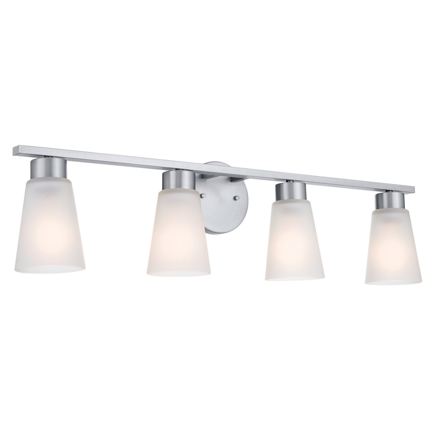 Stamos Four Light Bath in Brushed Nickel