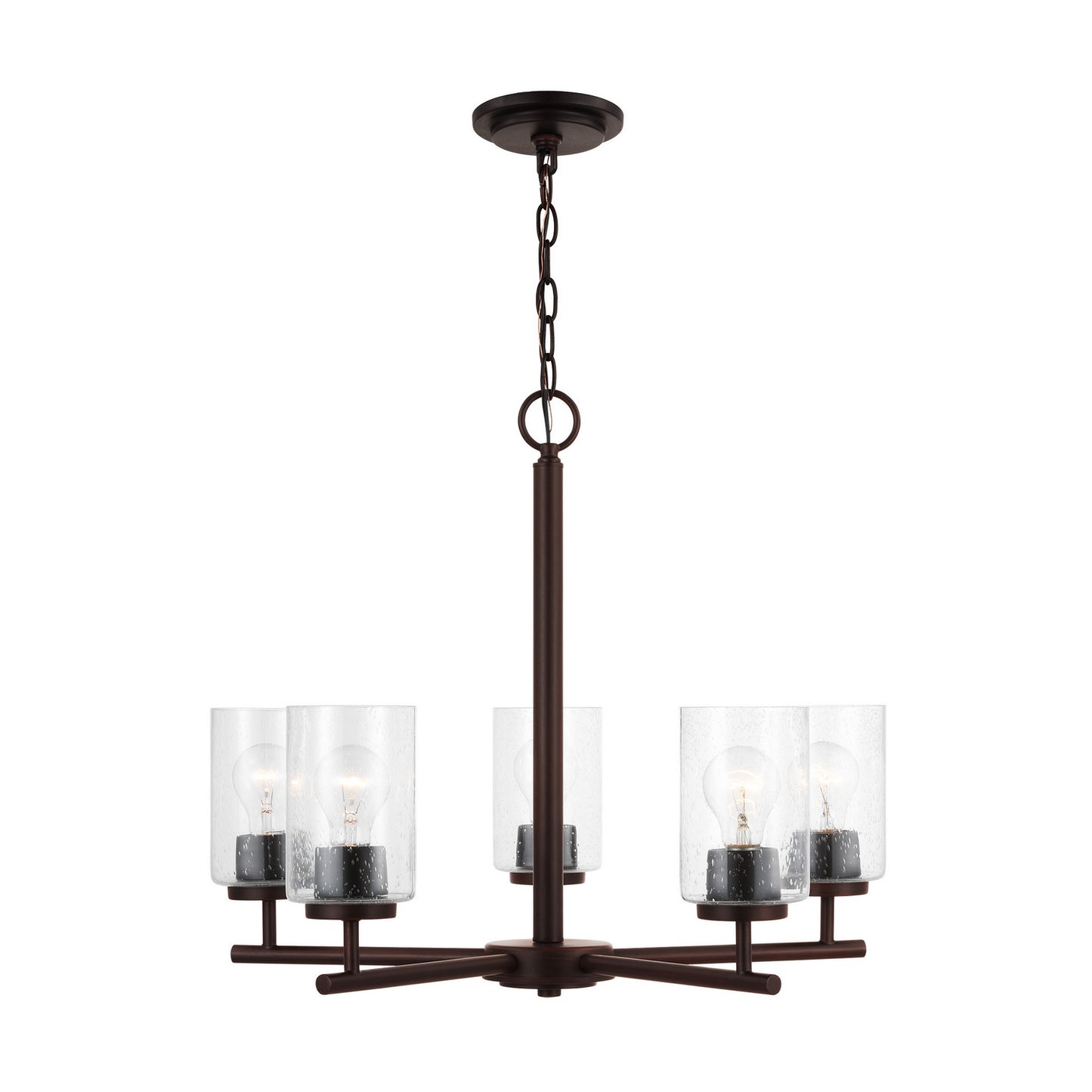 Oslo Five Light Chandelier in Bronze