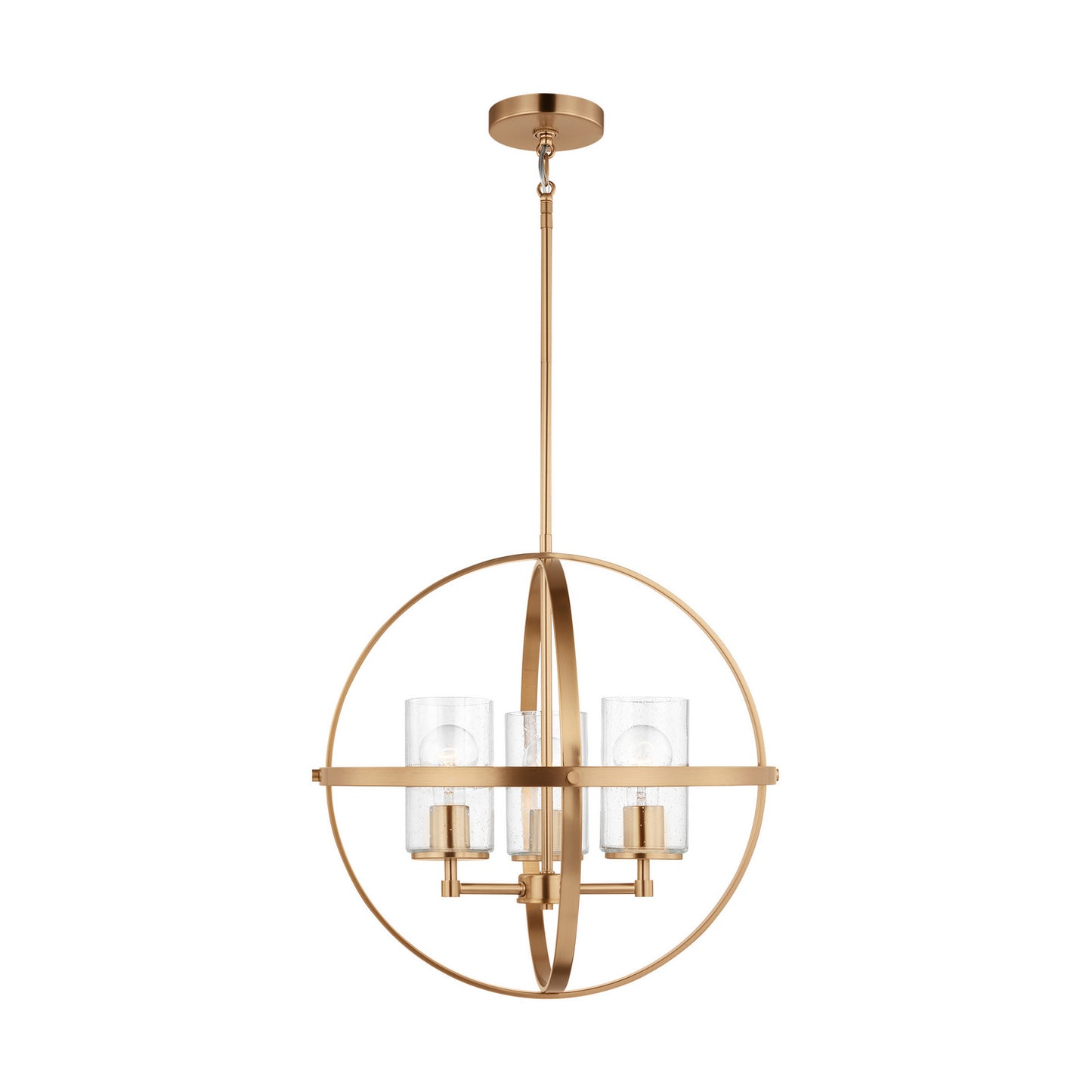 Alturas Three Light Chandelier in Satin Brass