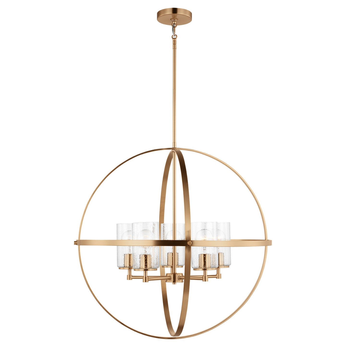 Alturas Five Light Chandelier in Satin Brass