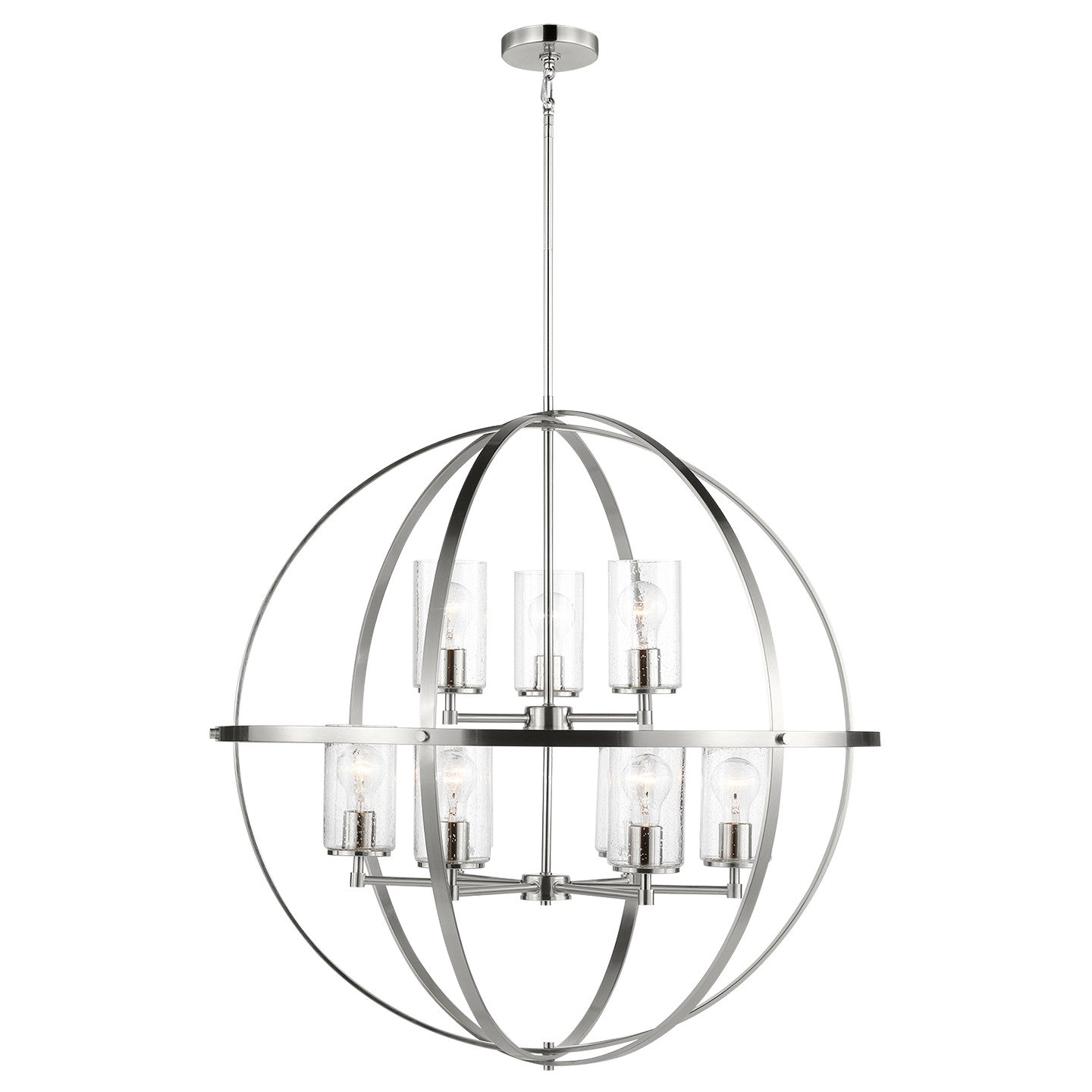Alturas Nine Light Chandelier in Brushed Nickel