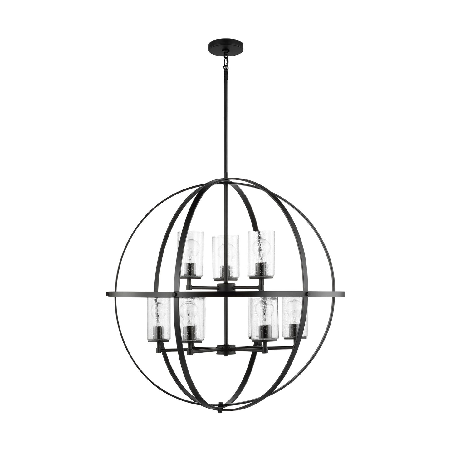 Alturas Nine Light Chandelier in Midnight Black