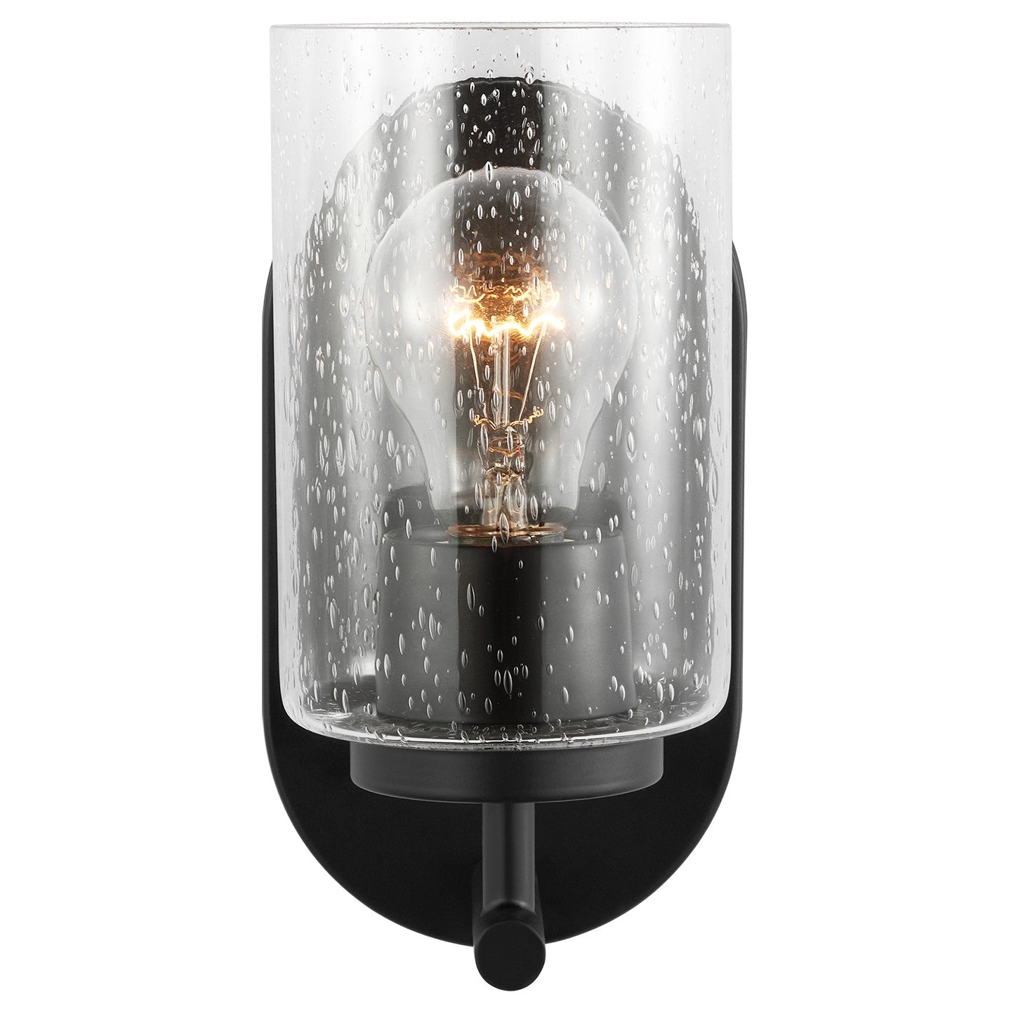 Oslo One Light Wall / Bath Sconce in Midnight Black