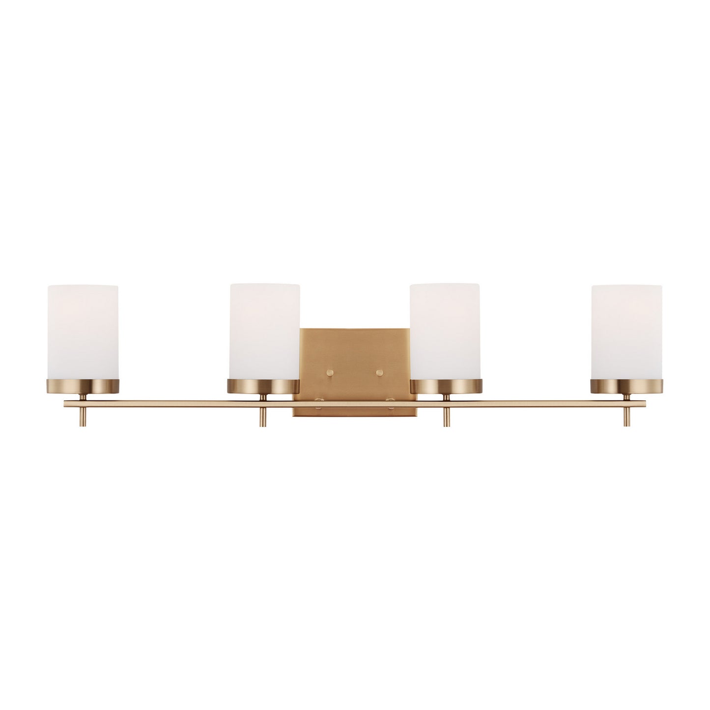 Zire Four Light Bath in Satin Brass