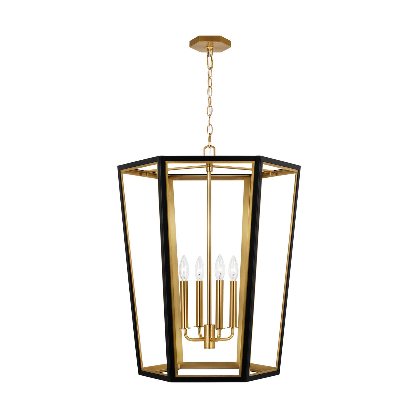 Curt Four Light Lantern in Midnight Black