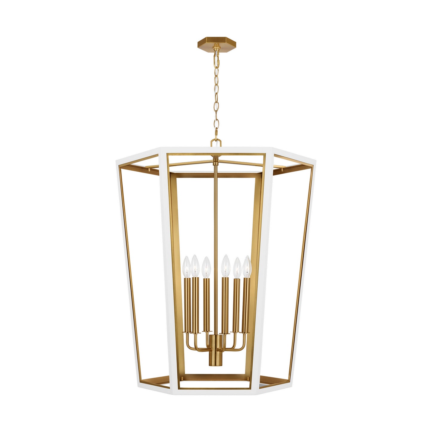 Curt Six Light Lantern in Matte White