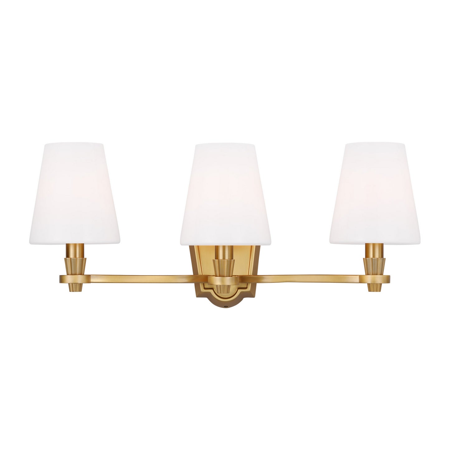 Paisley Three Light Vanity in Burnished Brass