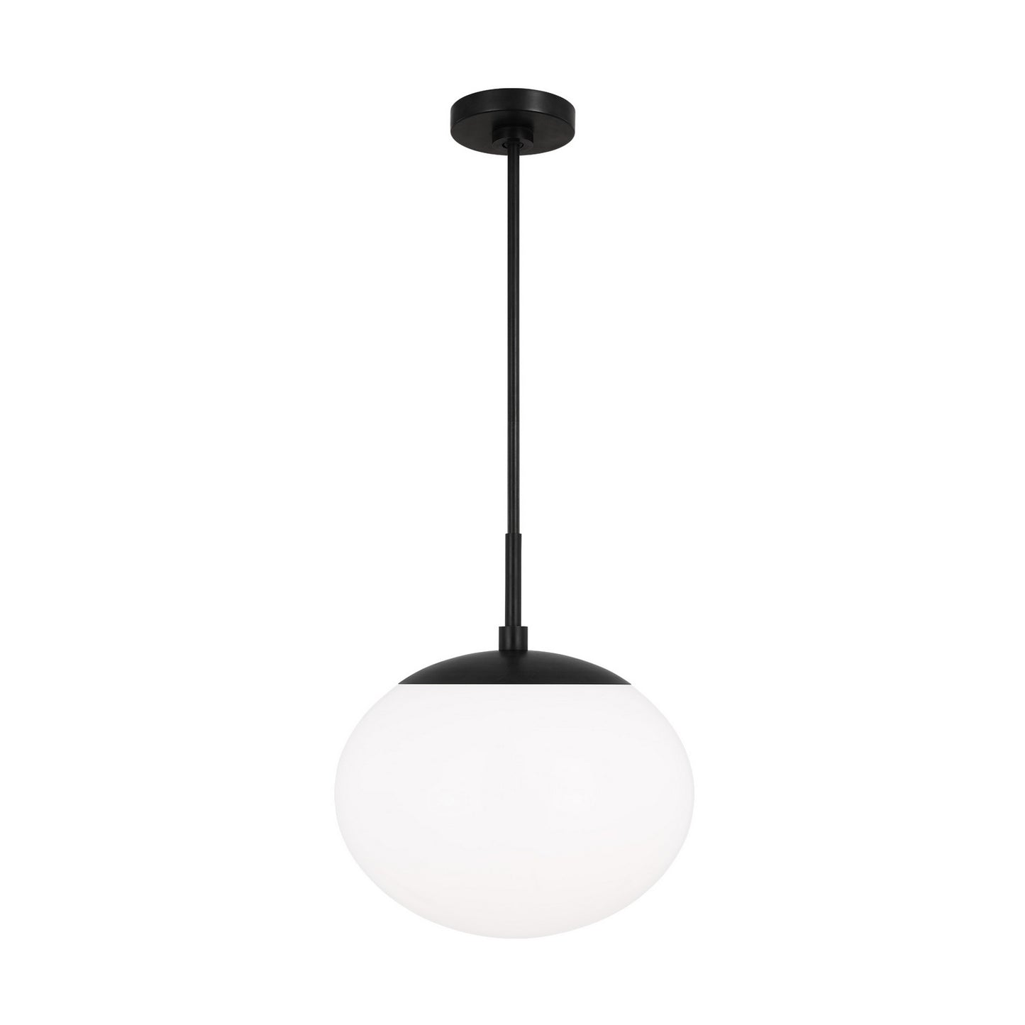 Lune One Light Pendant in Aged Iron