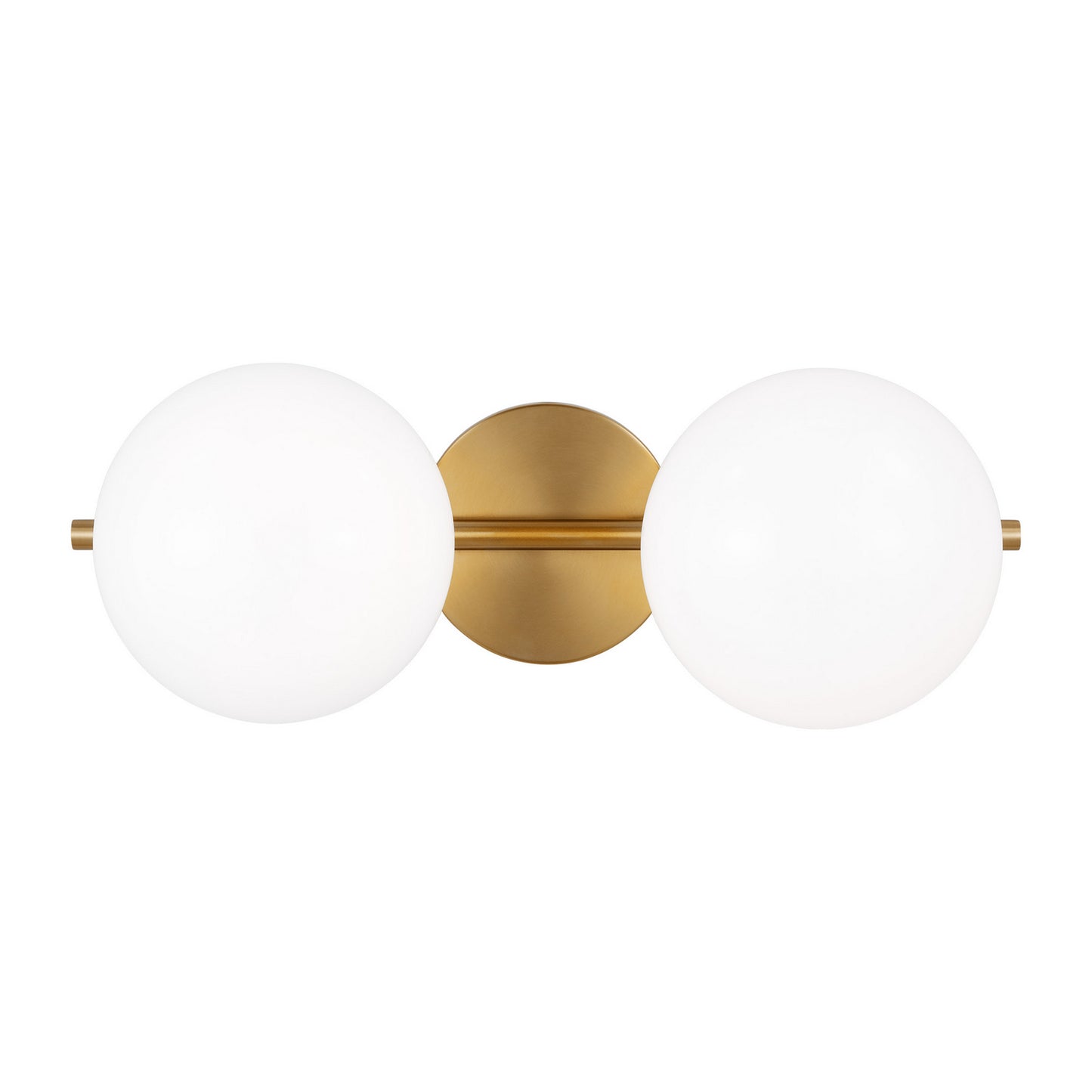 Lune Two Light Vanity in Burnished Brass