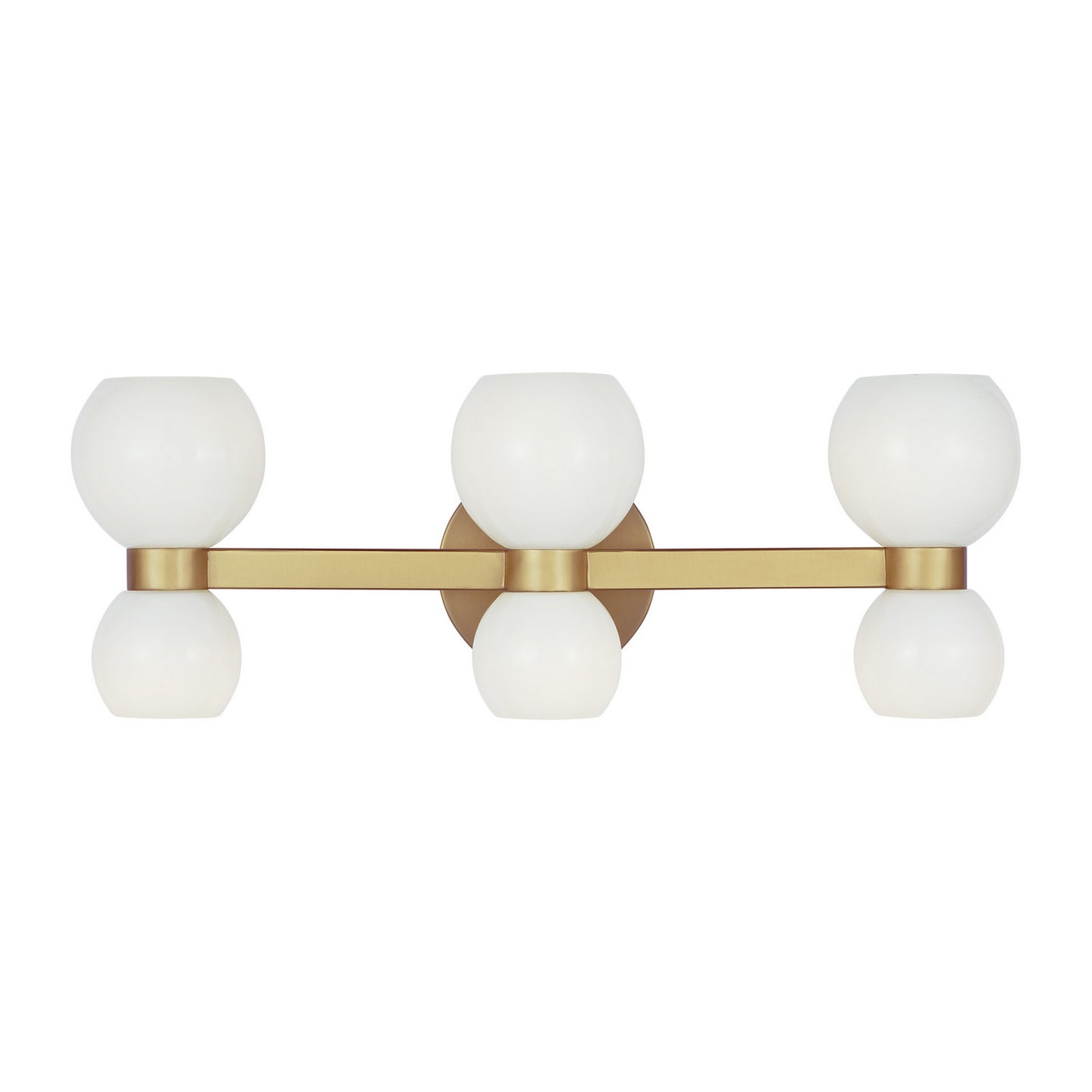 Londyn Six Light Vanity in Burnished Brass