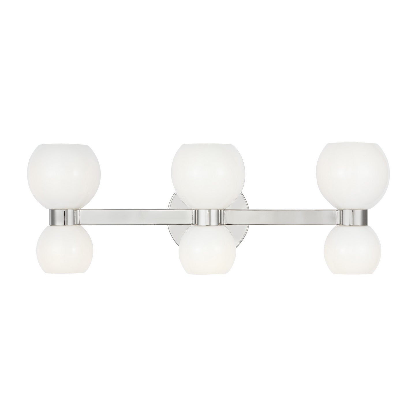 Londyn Six Light Vanity in Polished Nickel