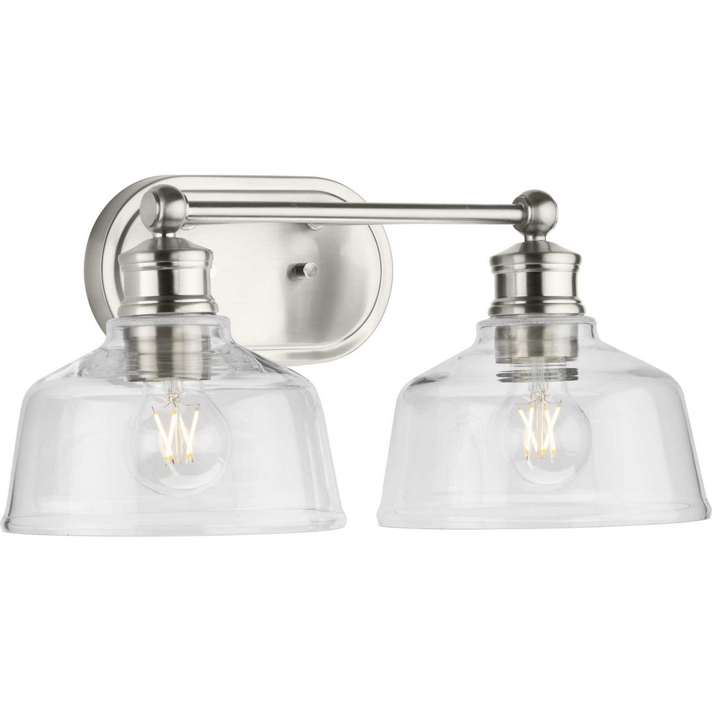 Singleton Two Light Bath in Brushed Nickel