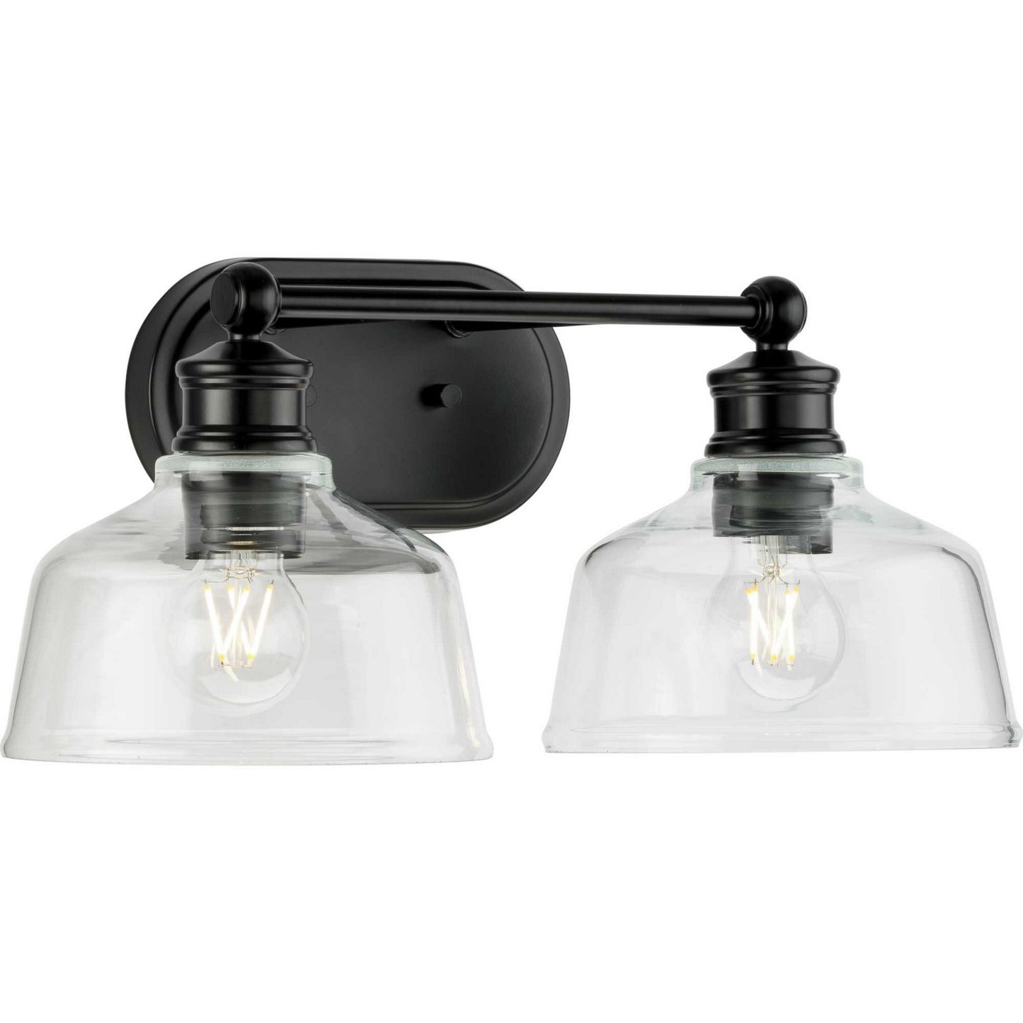 Singleton Two Light Bath in Matte Black