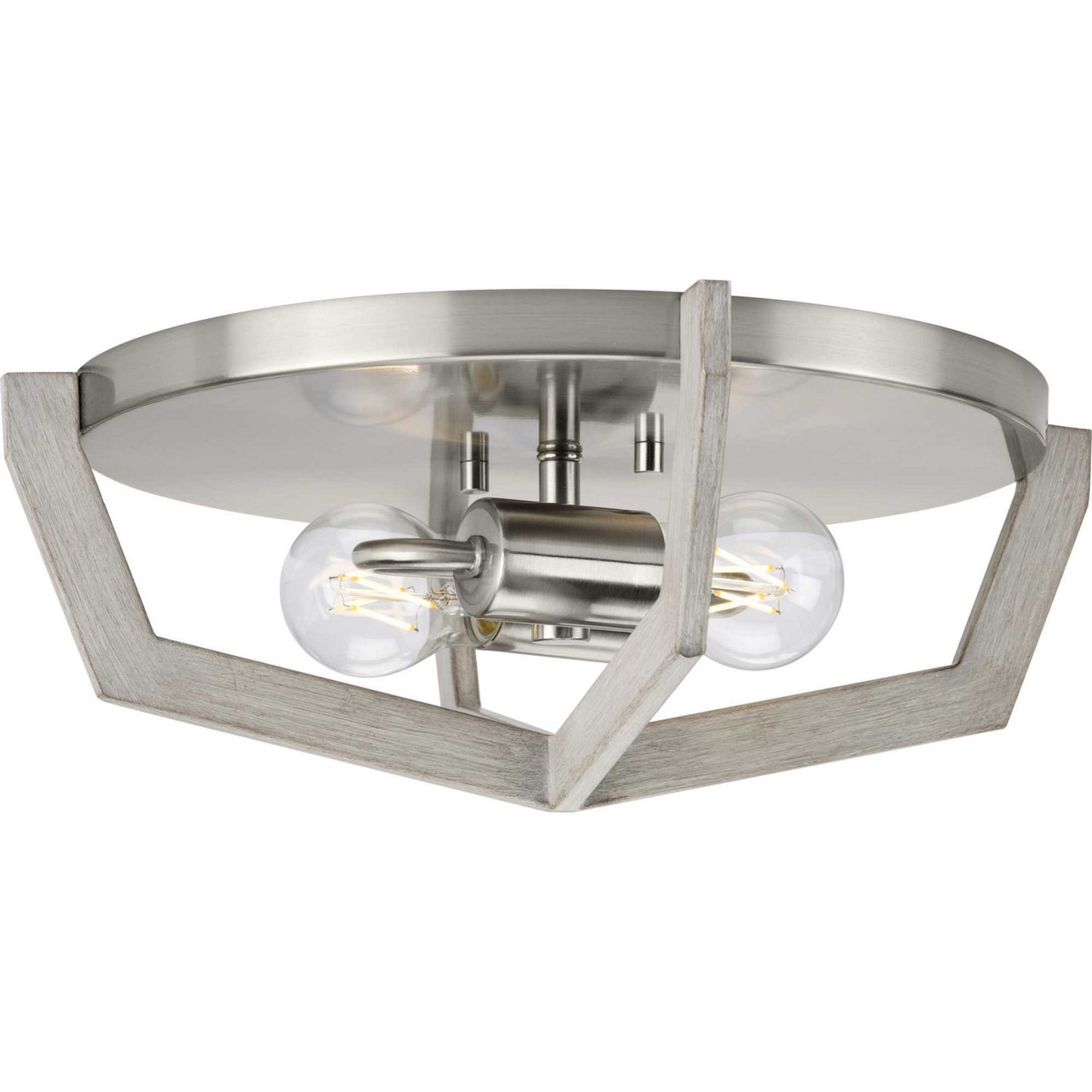 Galloway Two Light Flush Mount in Brushed Nickel