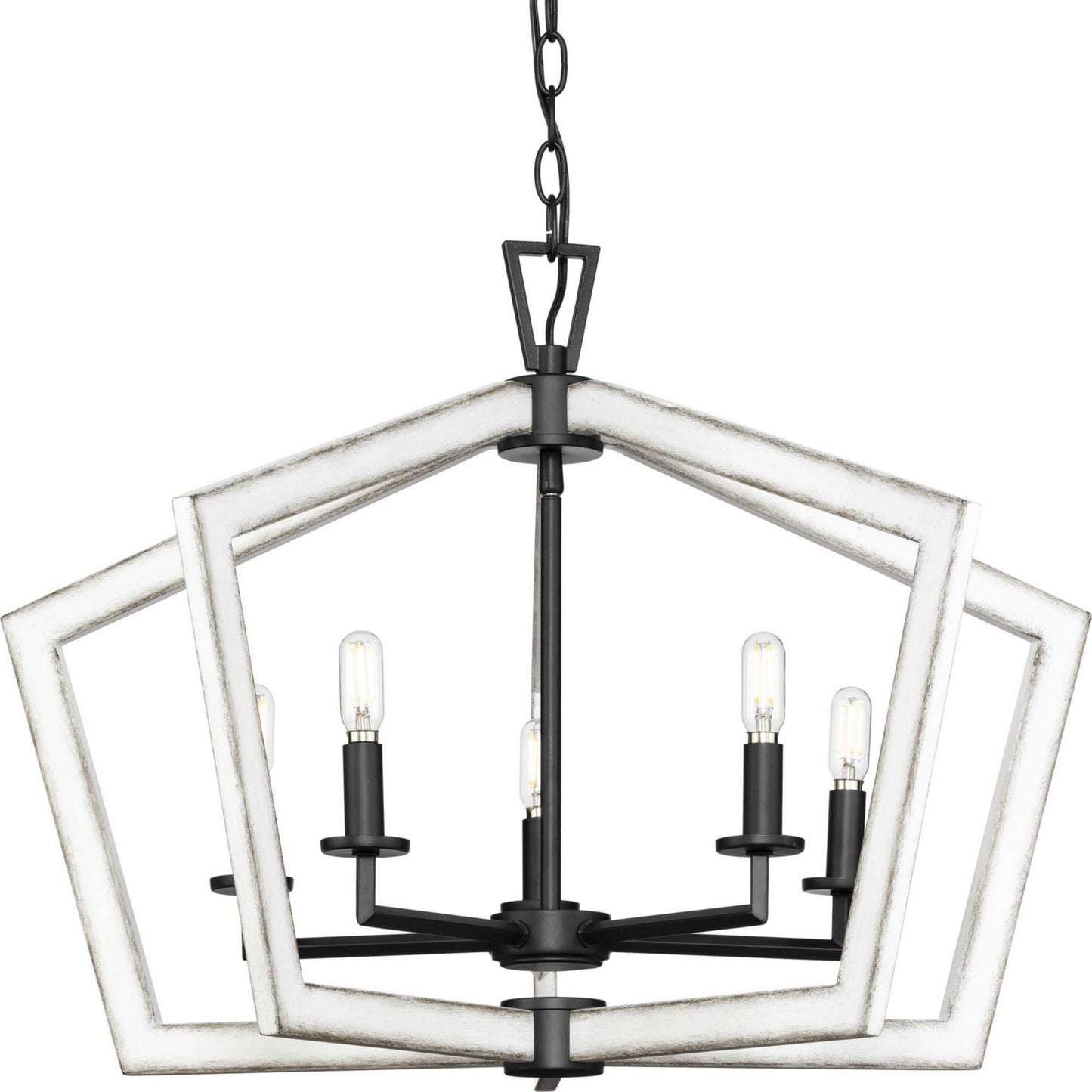 Galloway Five Light Chandelier in Matte Black