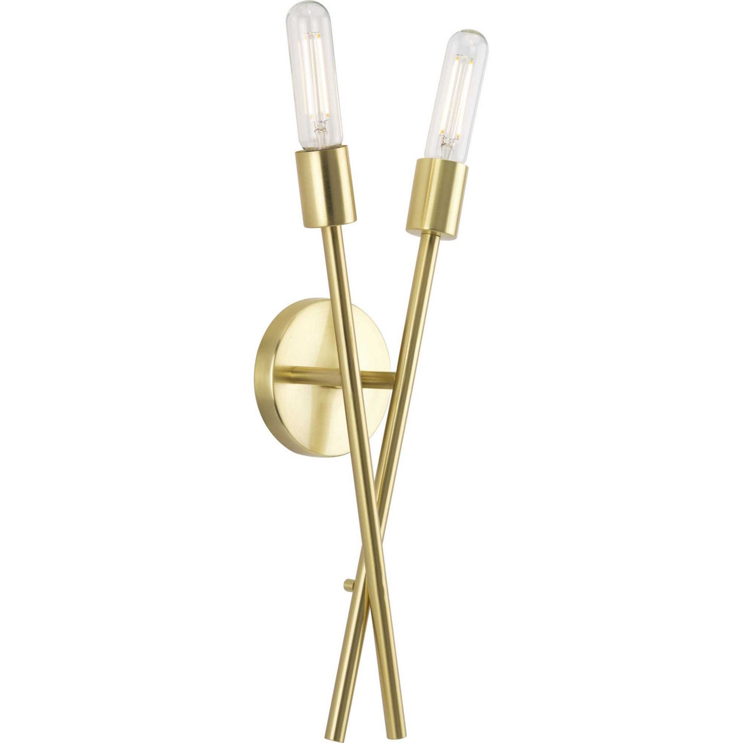 Astra Two Light Wall Bracket in Satin Brass