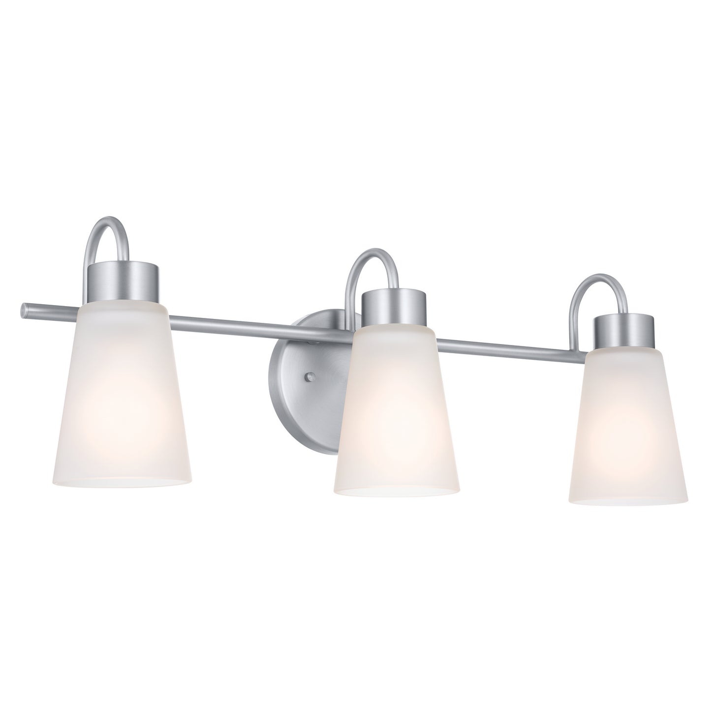 Erma Three Light Bath in Brushed Nickel