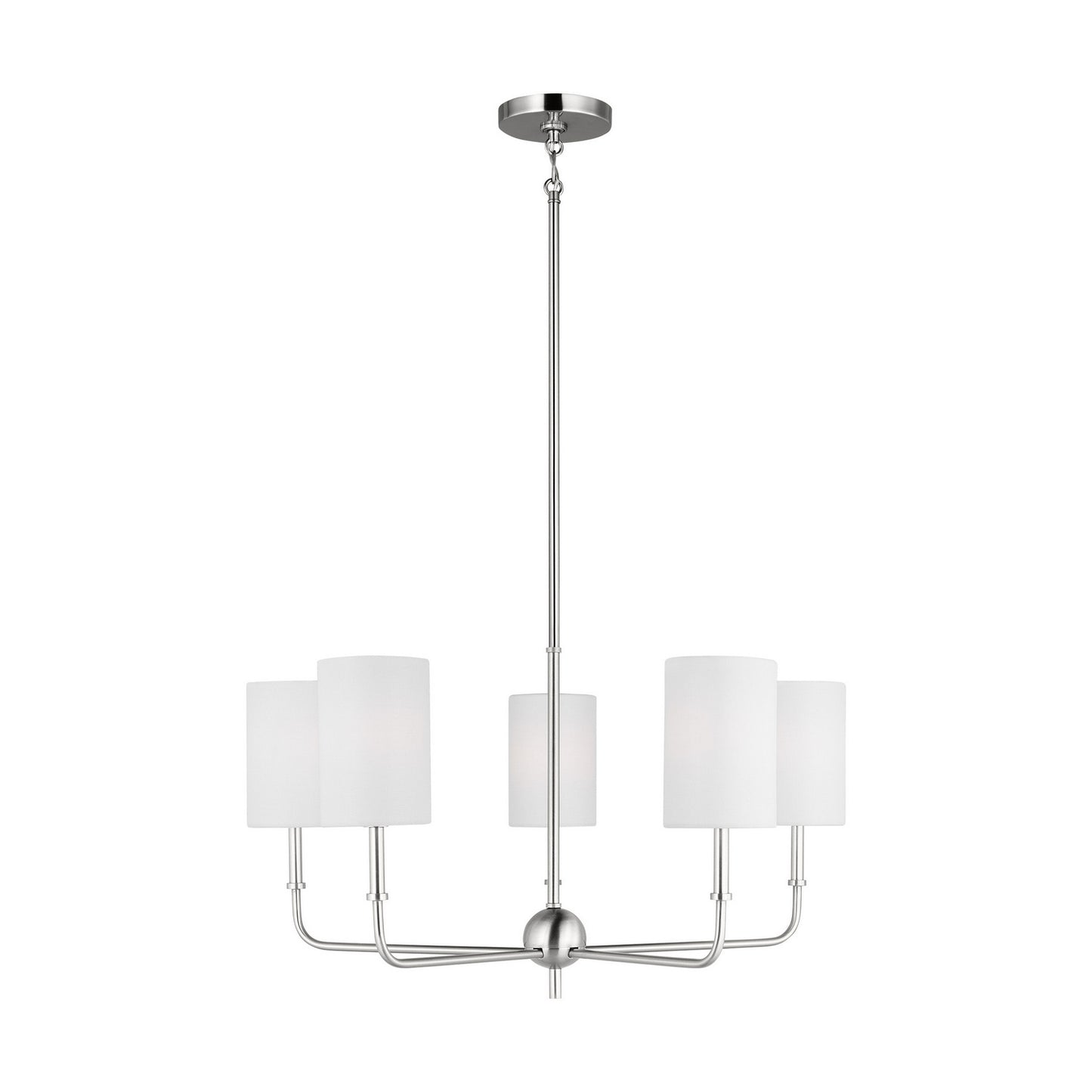 Foxdale Five Light Chandelier in Brushed Nickel