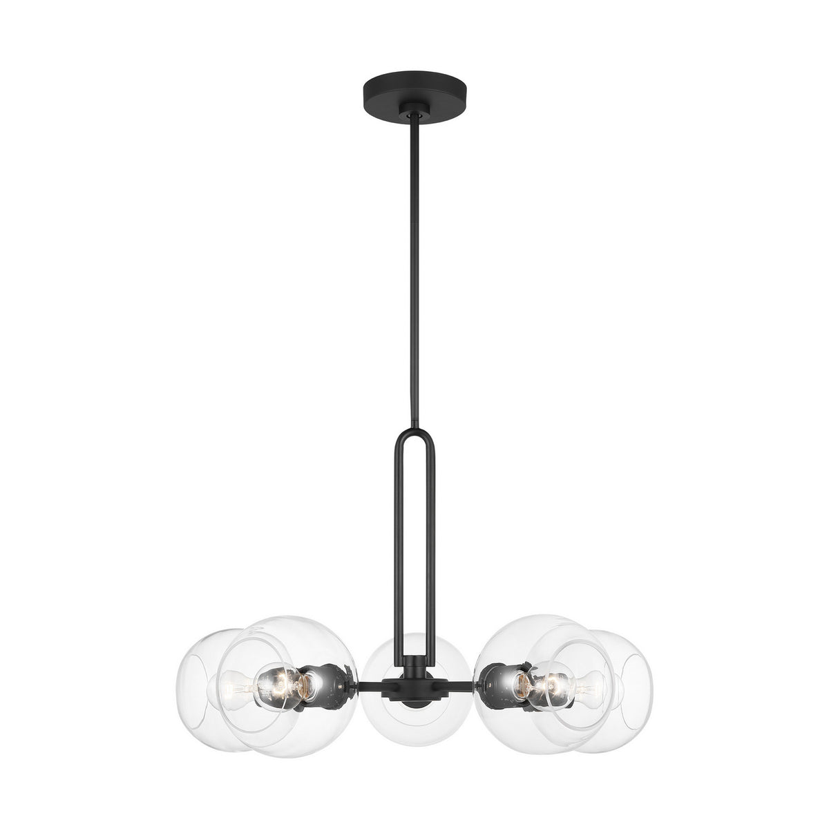 Codyn Five Light Chandelier in Midnight Black