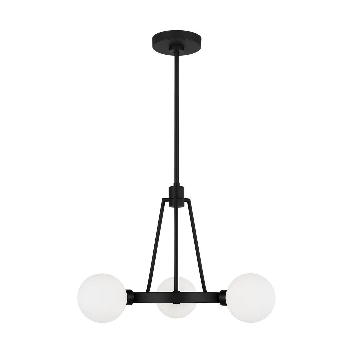 Clybourn Three Light Chandelier in Midnight Black