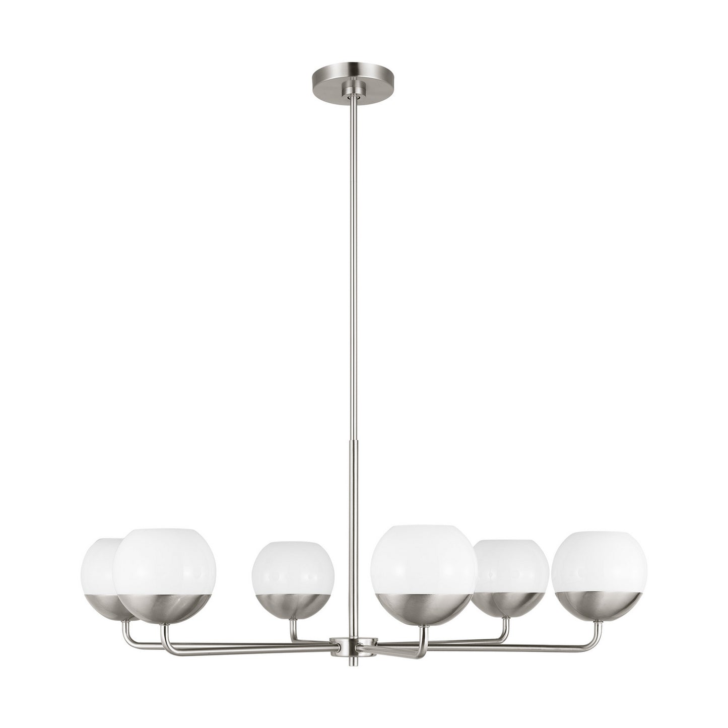 Alvin LED Chandelier in Brushed Nickel