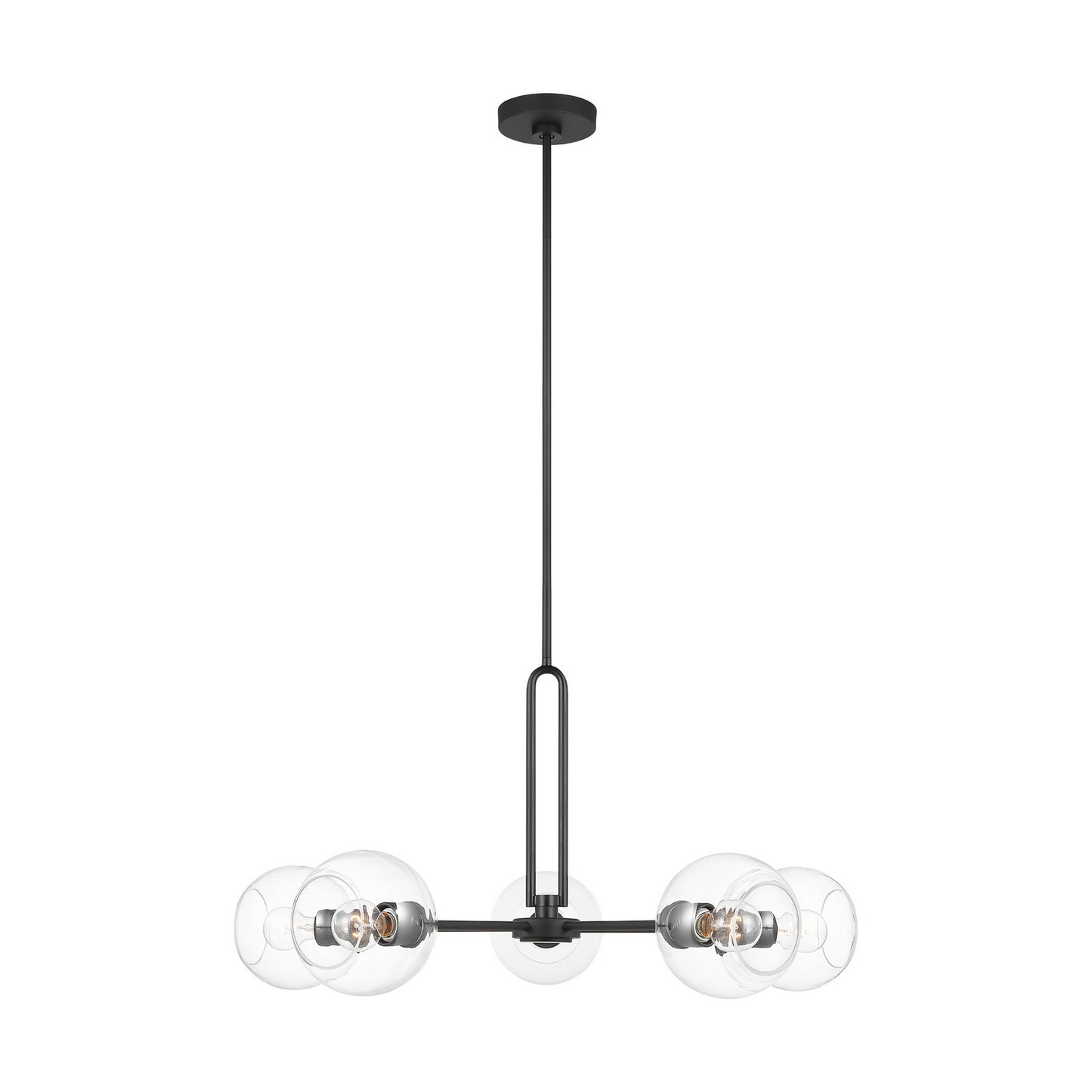 Codyn Five Light Chandelier in Midnight Black